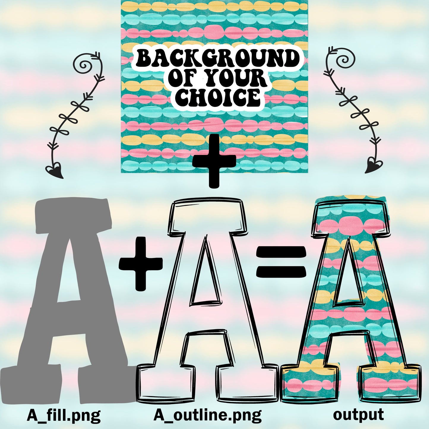 Alphabet Maker App & Seamless Pattern Creator Tool Bundle | PNG Letter Generator & Digital Paper Designer | Windows Download for Designers